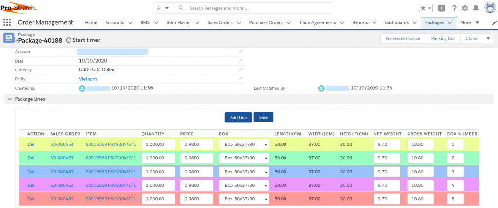 Screenshot depicting a colourful admin screen on the Salesforce platform.