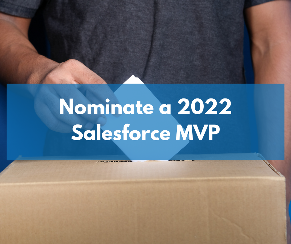 Nominate your favourite Trailblazer to become a Salesforce MVP