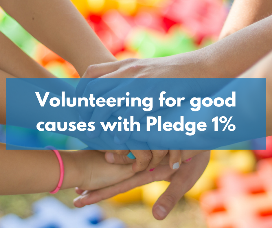 Volunteering for good causes as members of the Pledge 1% movement