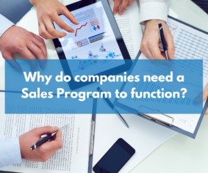 Why do companies need a sales program to function?