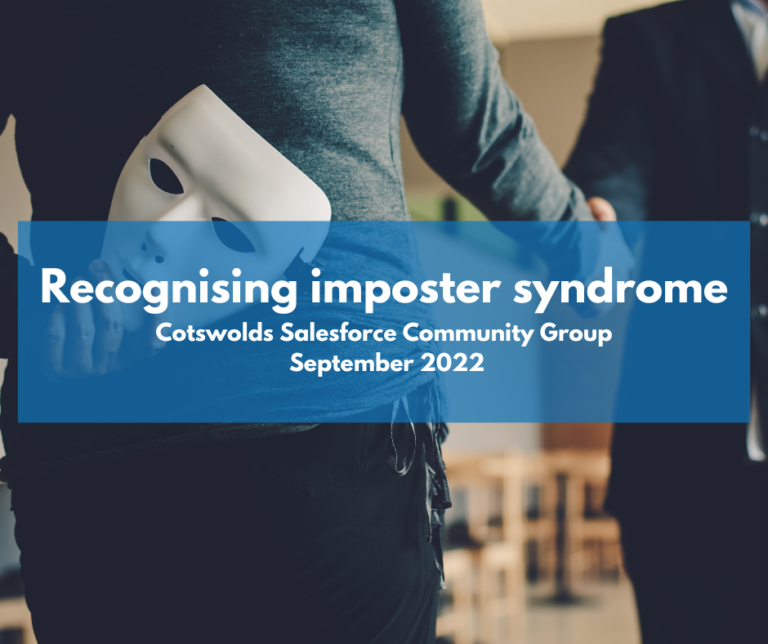 Cotswolds Salesforce Community: Recognising your imposter | Coacto Ltd